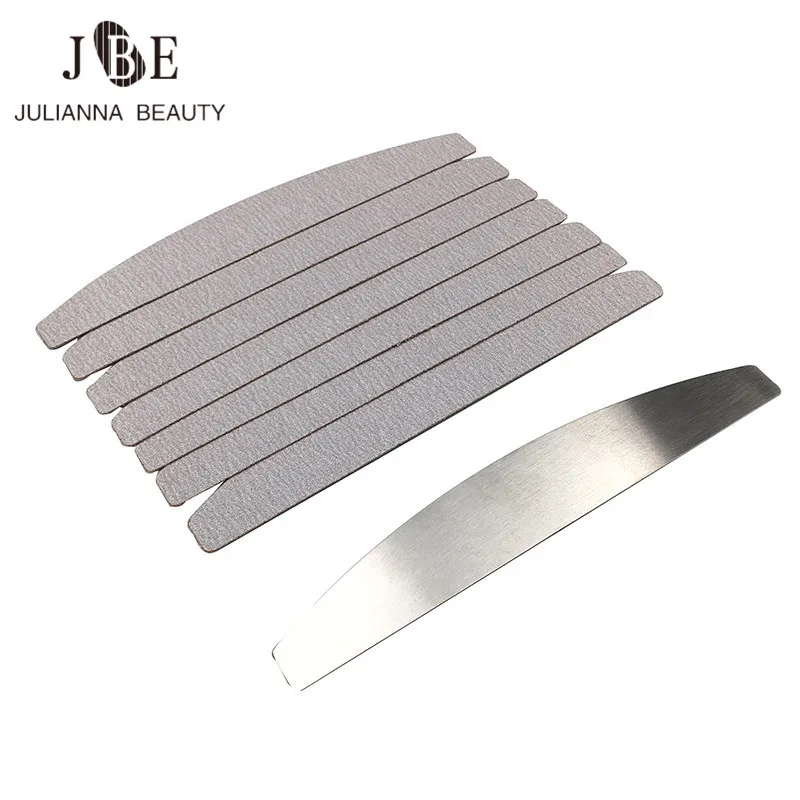 Removedor de Calos Alça de Aço Arquivo do Prego Almofadas com 1pc Cinza Removalble Manicure Inoxidável Substituição Lixa Almofadas 100 Pçs 5 Cheap Lixas e polidores de unha