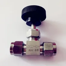 Высокое Давление Регулируемый игольчатый клапан OD 8 мм нержавеющая сталь 304