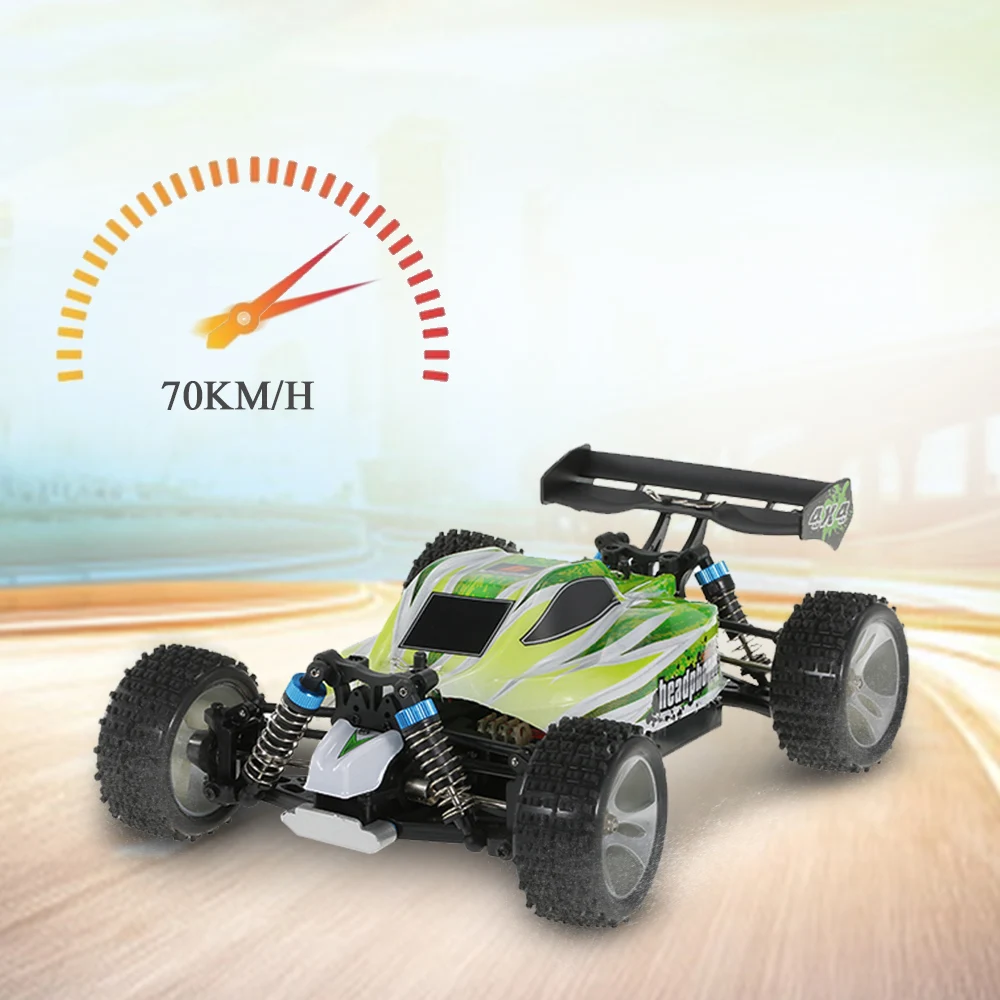 

High Quality WLtoys A959-B 2.4G 1/18 Scale 4WD 70KM/h High Speed Electric RTR Off-road Remote Control Toy RC Car