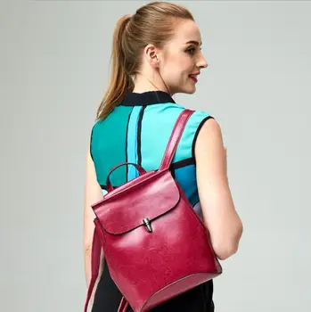 

101317 hot new lady small vintage backpack female leather bag