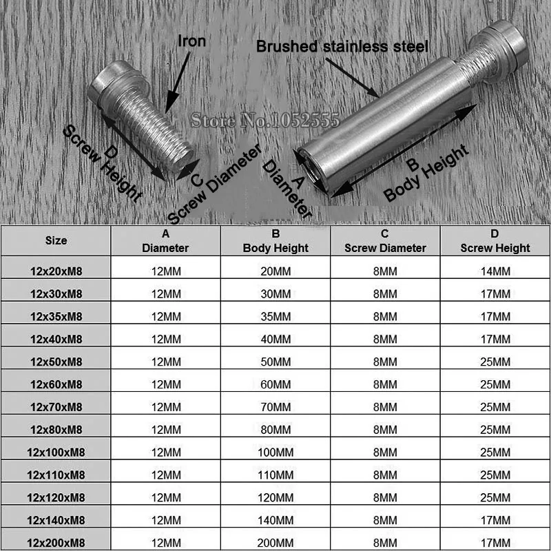 Горячая 200 шт. 12x110mmнержавеющая сталь двойная головка полые Реклама гвозди M8 винты