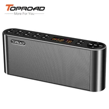 TOPROAD HIFI Bluetooth динамик Портативный беспроводной супер бас двойные колонки Саундбар с микрофоном TF FM радио USB звуковая коробка