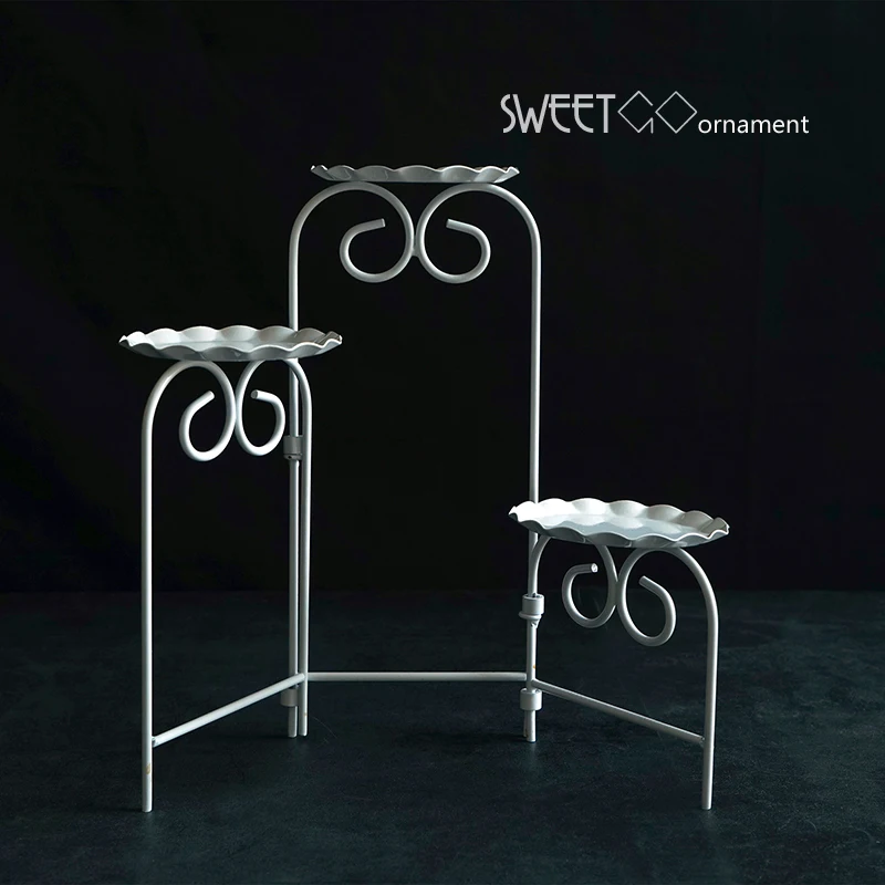 

SWEETGO Cupcakes Ladder stand fold able cookies decorating tools for wedding sweet dessert table supplier baker showcase display