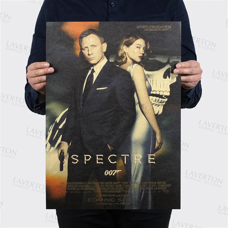 

James Bond Agente 007/Spectre / classic action movie/kraft paper/bar poster/Retro Poster/decorative painting 51x35.5cm