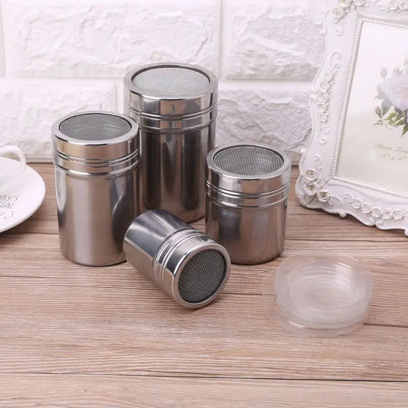 

Magnetic Stainless Steel Flour Condiment Container Chocolate Mesh Shaker Powder Sifter Icing Sugar Salt Dredger