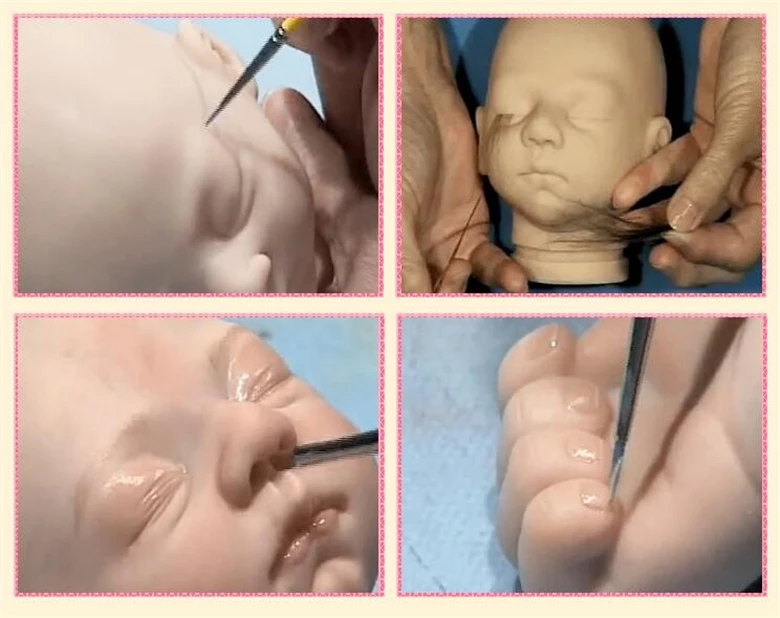 22 Инче силиконовые Reborn Baby Doll для мальчиков и девочек игрушки безопасные хобби настоящая жизнь коричневые глаза специальная мягкая кукла