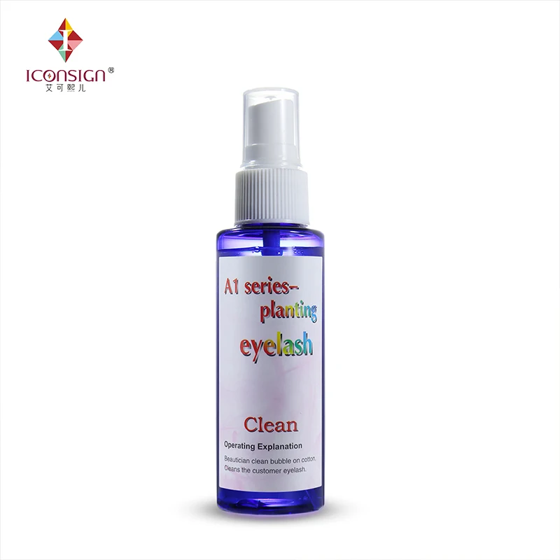 ICONSIGN Wholesale 5 bottles/lot Blue Bottle Eyelash Cleanser Before