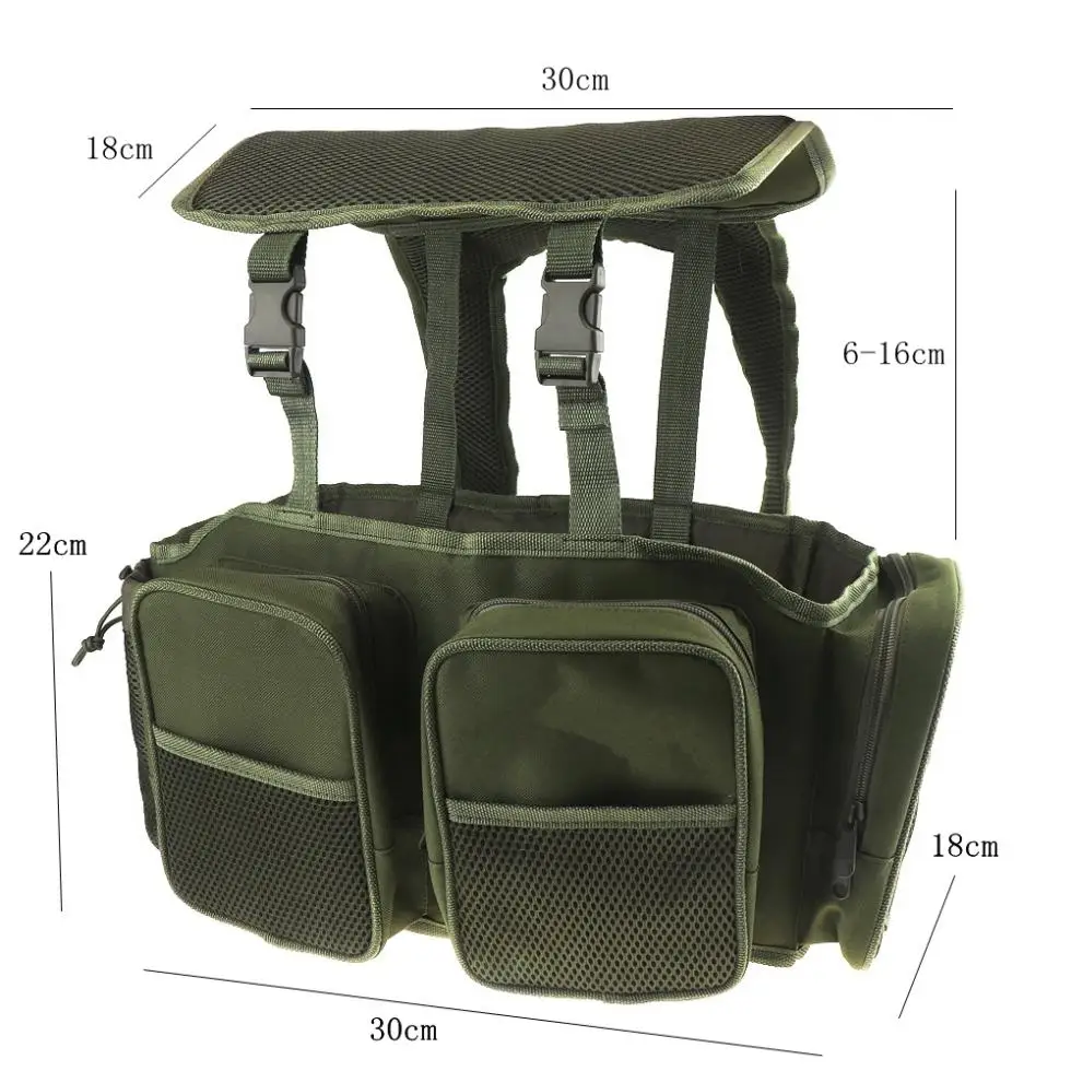 Bolsa de Caixa de Pesca Tecido de Náilon Bolsa de Armazenamento de Engrenagem de Pesca Conveniente Grande Capacidade Multifuncional Mochila 10 Conveniente grande capacidade multifuncional saco de caixa