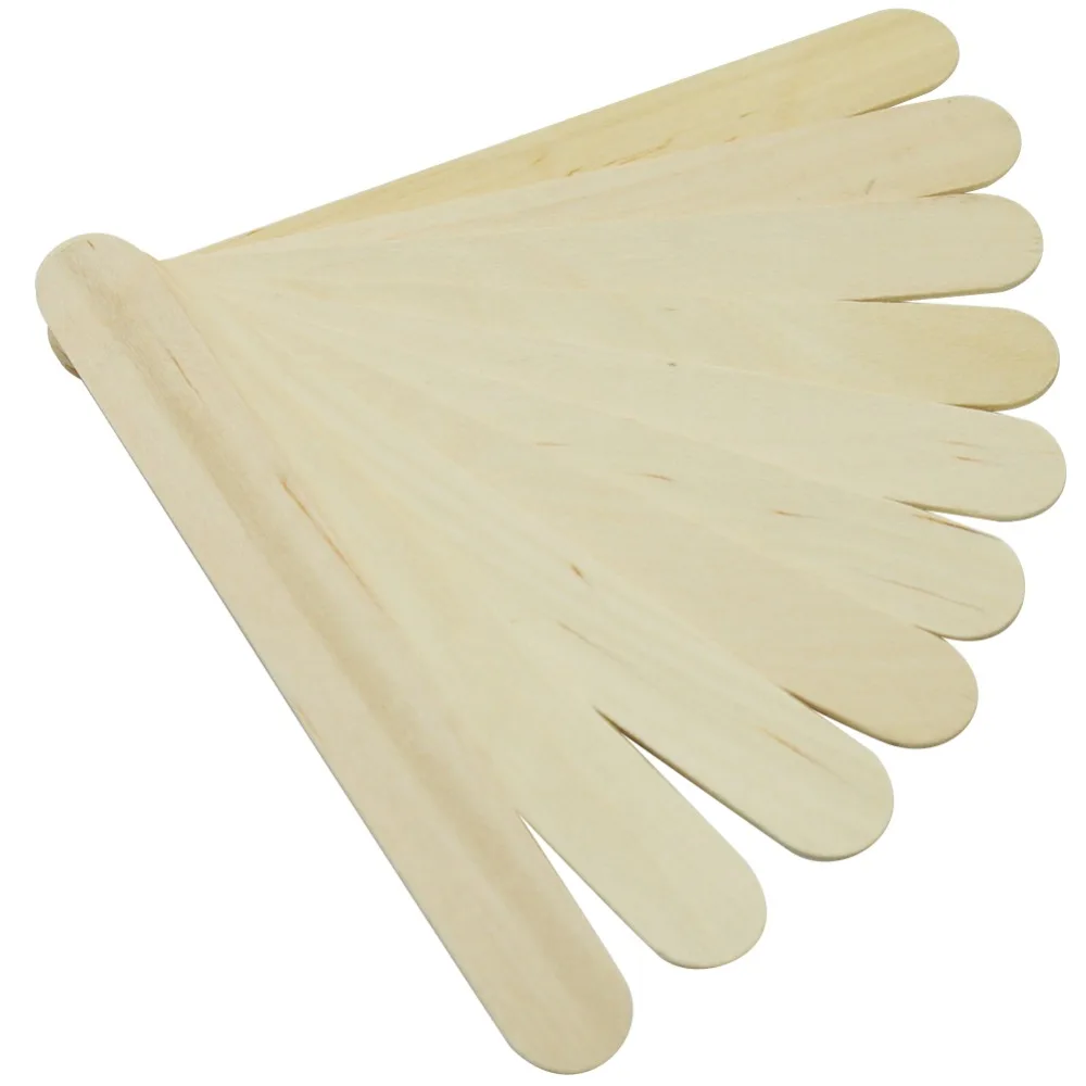 Buy 10Pcs Wooden Waxing Wax Spatula Tongue Disposable