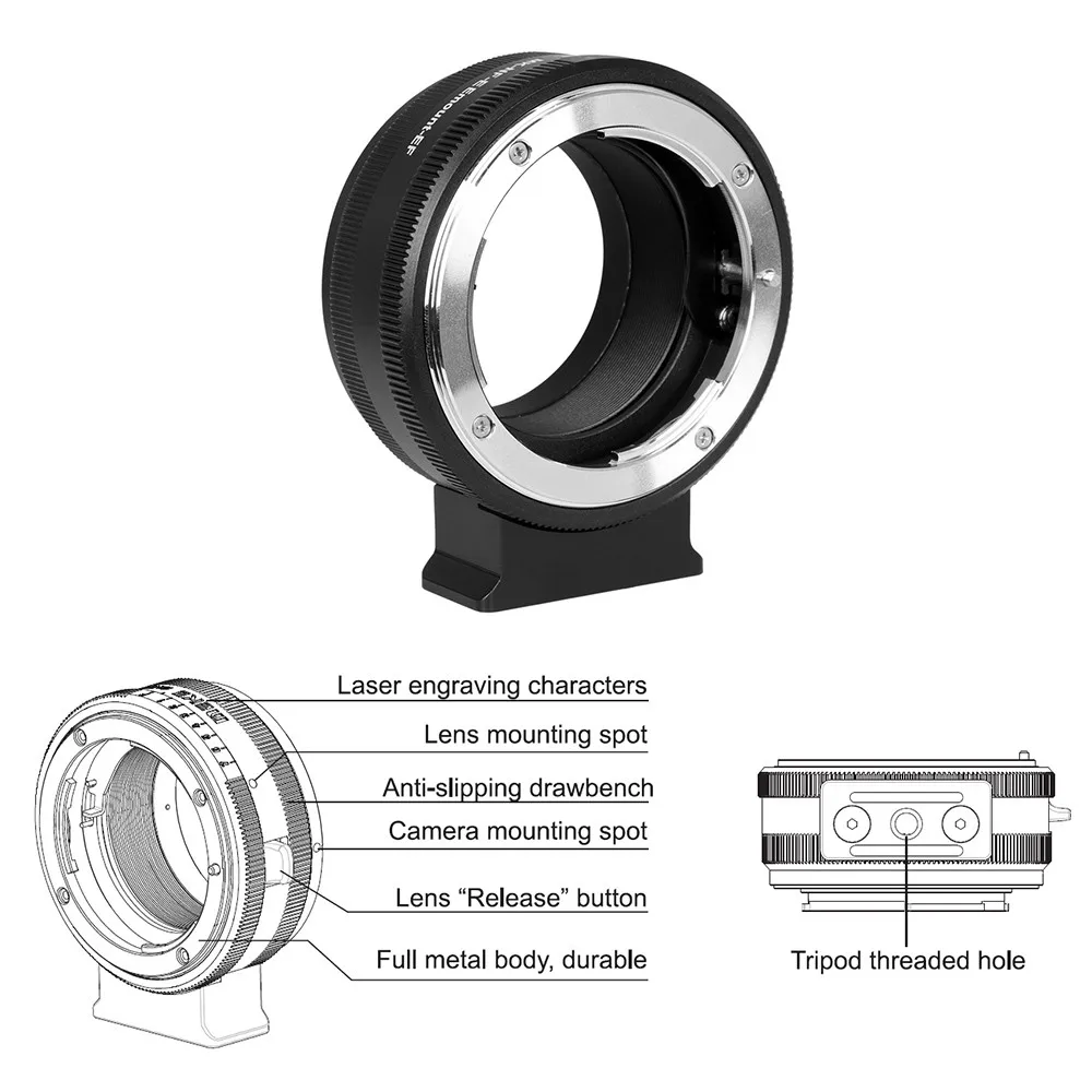 MEIKE MK-NF-E ручная фокусировка Крепление объектива переходное кольцо для Nikon F объектив sony беззеркальных байонетное крепление типа Е Камера 3 3N