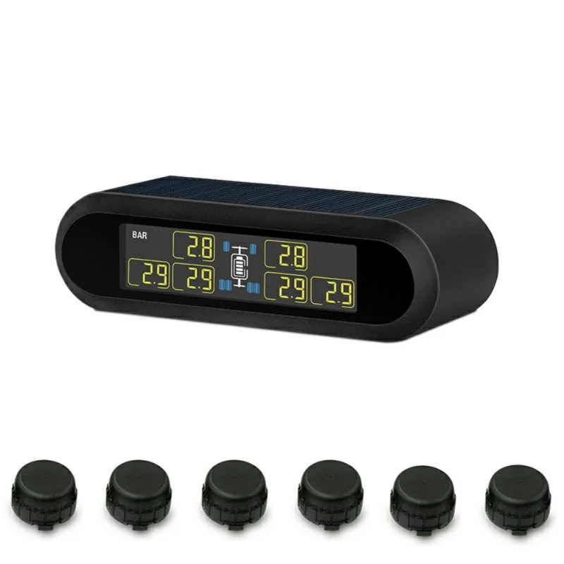 

TPMS Tire Pressure Monitoring System Super LCD Universal for 6 Wheels Bus Van with 6 Sensors TPMS rNO