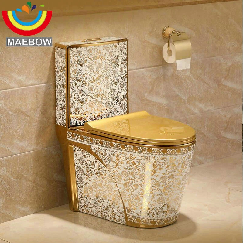 One Piece Closestool Wc Pan Cyclone Fluishing S Trap Floor Mounted Luxious Villa Bathroom Seat Toilet Wash Down Toilet Toilets Aliexpress