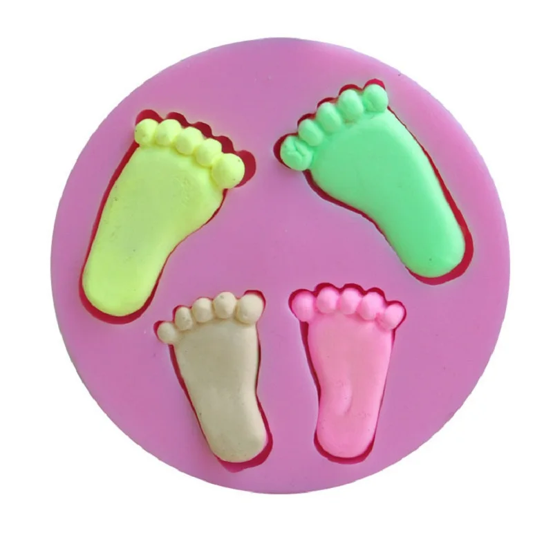 1PCS Beautiful Baby foot shape Silicone 3D Mold Cake Decorating fondant soap mold silicone baking forms kitchen accessories | Дом и сад