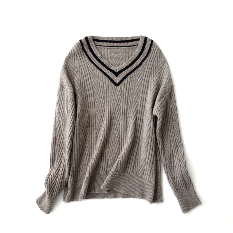 Lafarvie Plus size Sweater 2019 Warm Clothing For Women Casual Loose V neck Long Sleeve Solid Oversized Tee Lady Big size Clothe Lafarvie Plus size Sweater 2019 Warm Clothing For Women Casual Loose V neck Long Sleeve Solid Oversized Tee Lady Big size Clothe