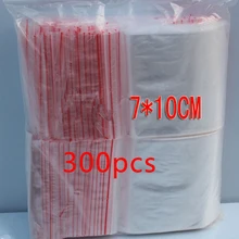 300 шт. 7x10 см PE Прозрачный Путешествия подарочная упаковка сумки полиэтиленовый пакет для ожерелье/ювелирные изделия DIY пользовательские ziplock ясно Самостоятельная Seal сумки