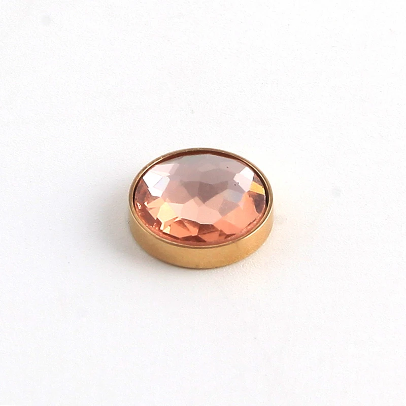 Keamsty 12mm Champagne cristal moneda magnética intercambiable DIY cambio pulsera collar