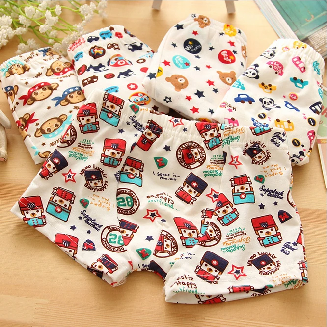 New 12 Pack Cotton Baby Boy Box Cartoon Print Underwearprinted plastic