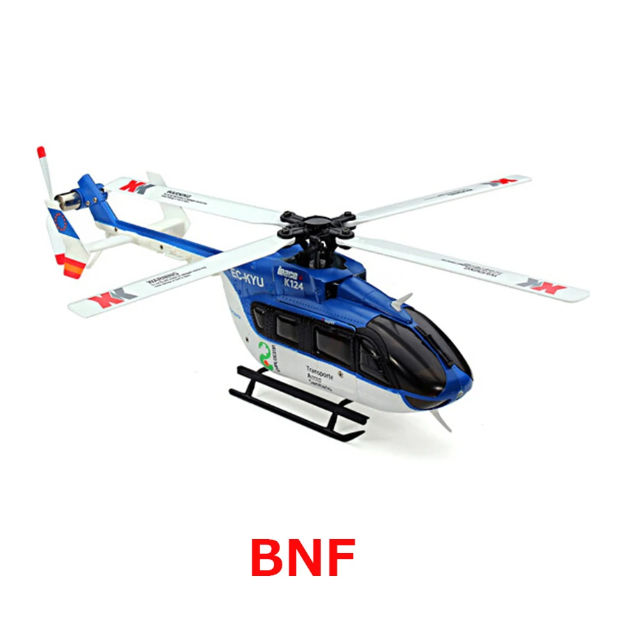 XK K124 BNF без транмиттера EC145 6CH бесщеточный двигатель 3D 6G система вертолет совместим с FUTABA S-FHSS