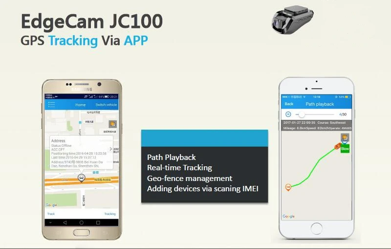 3g 1080P Smart Car Edgecam с системой Android 5,1 и gps-отслеживанием и видео регистратором в реальном времени и контролем с помощью ПК и бесплатного мобильного приложения
