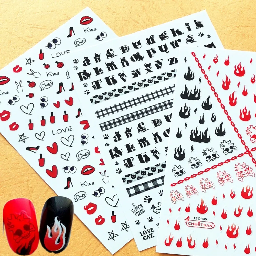 

Newest TSC-135 Furious 3d nail art stickers Japan Korea style nail decal stamping template DIY nail decoration tools