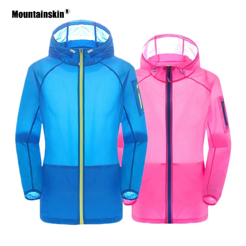 Mountainskin мужские и женские тонкие быстросохнущие походные куртки для активного