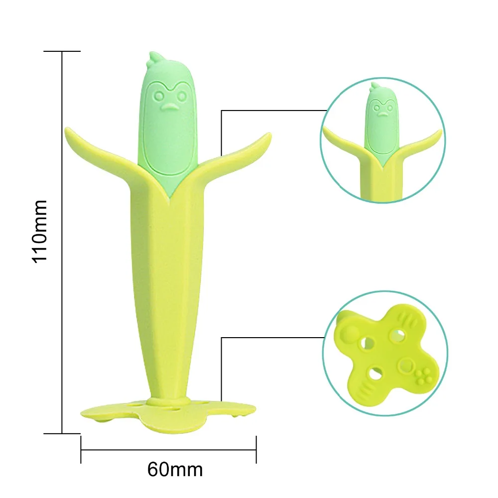 Высококачественная силиконовая зубная щетка и экологически безопасный Прорезыватель для малышей, уход за животными, Прорезыватель для зубов в форме кукурузы