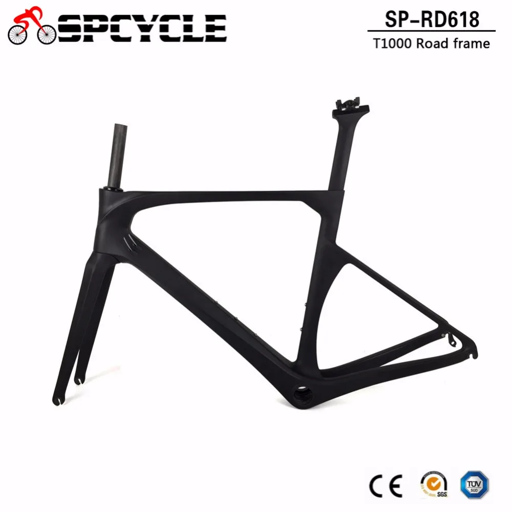 Cheap Spcycle New Carbon Fiber Road Bike Frames with Intergrated Handlebar Direct Mount Brake Aero Racing Bicycle Carbon Framesets 1