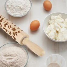 Рождественский олень тисненая Скалка деревянная для DIY кухня пицца печенье Лучшая цена