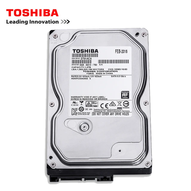 Toshiba Brand 1000gb Desktop 3.5" Internal Mechanical Hard Disk Sata2/sata3 6gb/s Hard Disk 1tb Hdd 7200rpm 32mb Buffer - Hard Disk Drive -