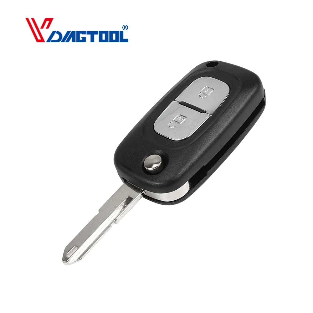 

VDIAGTOOL 2 3 Buttons Remote Flip Key Shell Case Fob For Renault Clio Kangoo Modus Megane Car Key 206 Blade