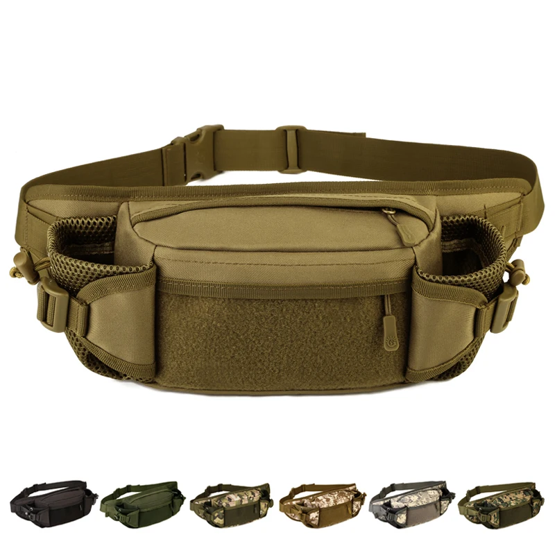 Multi purpose Outdoor Waist packs Nylon Camo double font b Bottle b font bags Climbing Travel