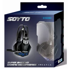 Headset For Gaming Gamer Stereo Headphone Over Ear Headband Earphone With Mic Microphone LED Light For PC Earphone Drop shipping