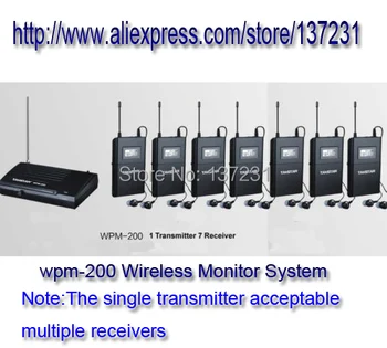 

6 Selectable UHF Channels 7 Receiver In Ear Stage Wireless Monitor System 7 Receivers + 1 Transmitter wpm-200 takstar free ship