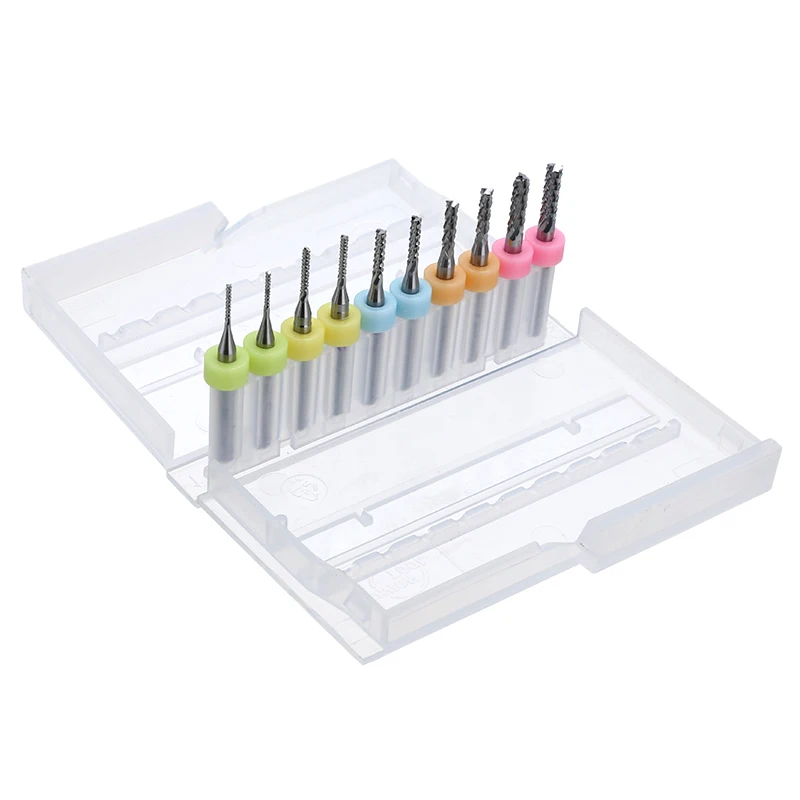 10Pcs Carbide 1 3mm Micro Drill Bits Set Mayitr PCB CNC Mould Hard Wood