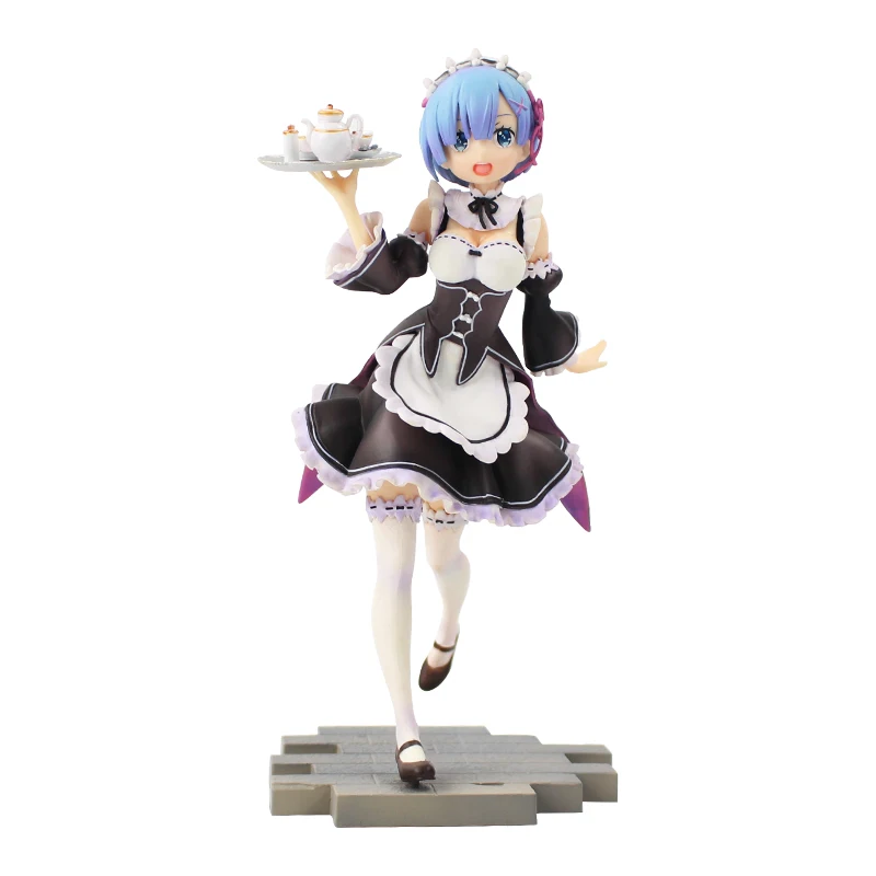 

21cm Anime Re:Life In a different world from zero Rem Servant Girl Ver 1/7 Scale Painted Figure PVC Model Collectible Toy Doll