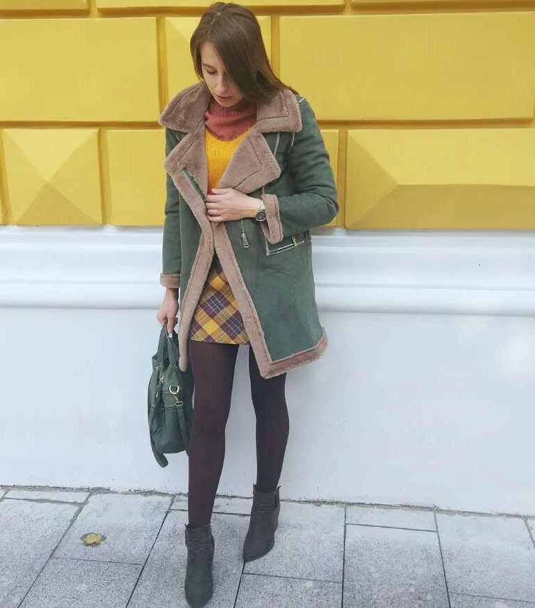 

Manteau femme UK 2019 Fall / Winter Women Fashion Simple zipper Woolen coat Female Parka Female Outerwear abrigos mujer