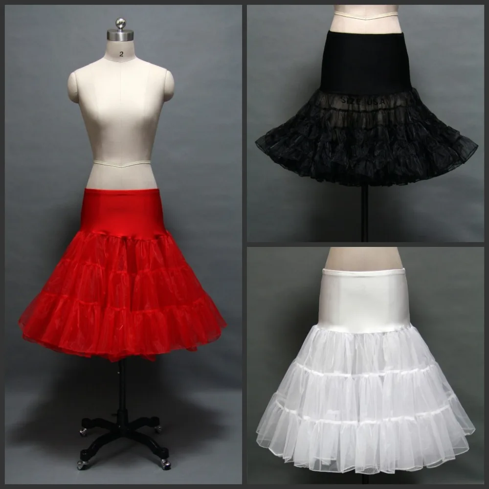 plus size knee length petticoat