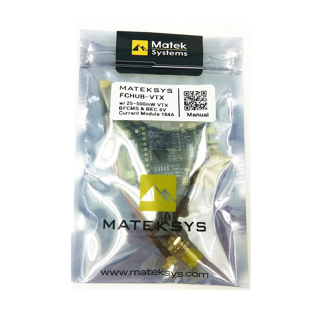 Mateksys FCHUB VTX 6 ~ 27V PDB 5V/1A BEC w/5 8G 40CH 25/200/500mW переключаемый видеопередатчик Matek для RC FPV