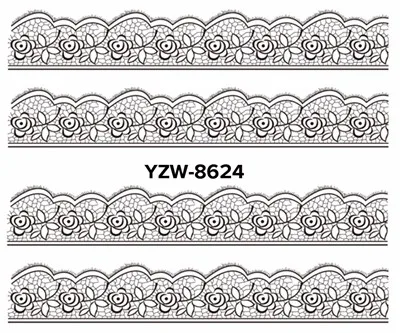 WUF 1 лист на выбор переводные наклейки для воды наклейки для нейл-арта очаровательные DIY кружевные цветочные дизайнерские модные аксессуары