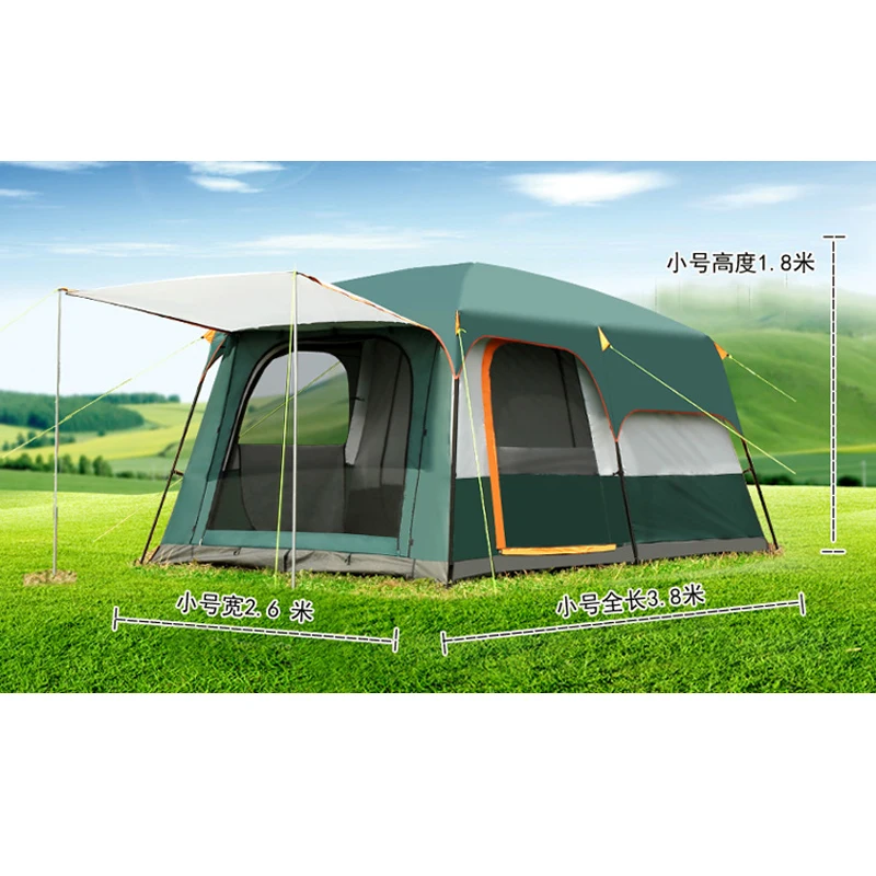 Najtaniej 5 8 osób dwuwarstwowa zewnętrzna 2 salony i 1 hala kempingowy namiot rodzinny w najwyższej jakości duża przestrzeń namiotowa