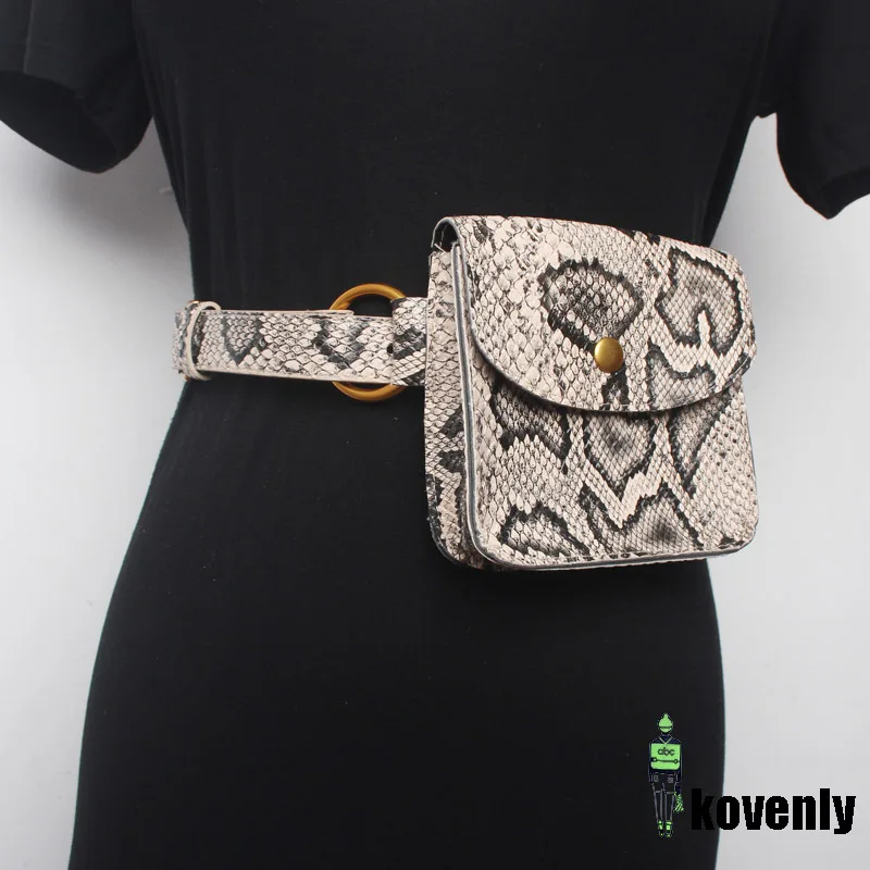 Women's Bag Snake Waist Belt Bag Female 