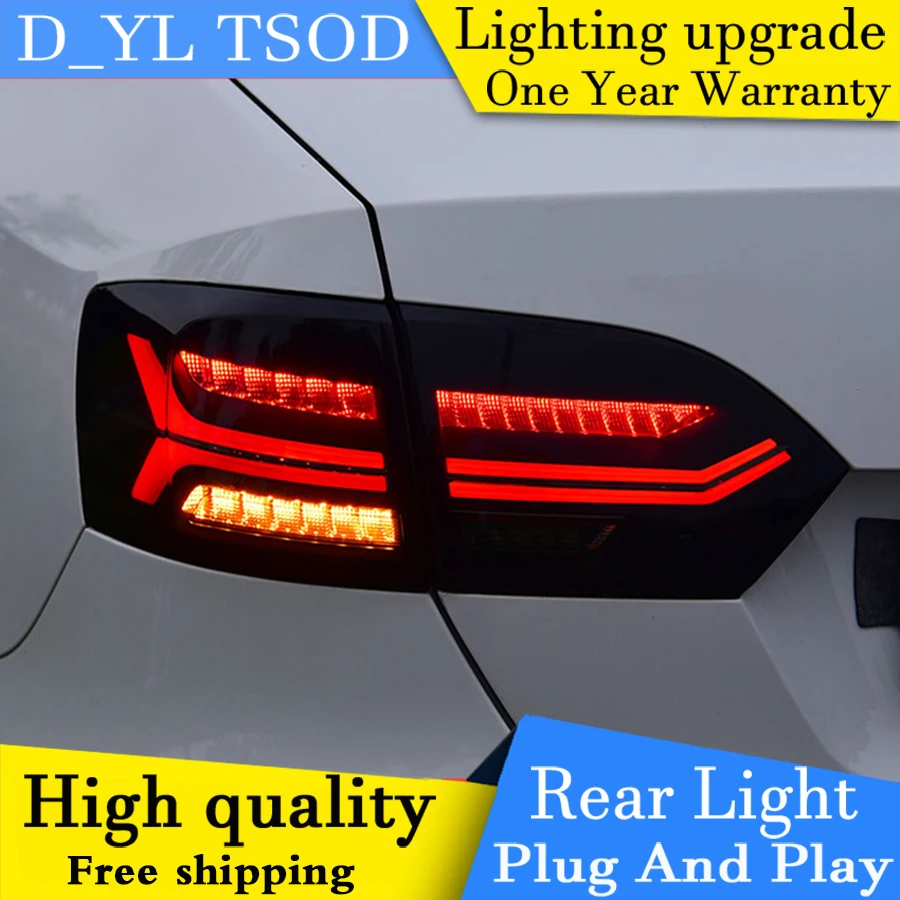 

D_YL Car Styling for VW Jetta Taillights 2012-2017 Jetta LED Tail Lamp Rear Lamp Car goods DRL+Brake+Park+Signal led light