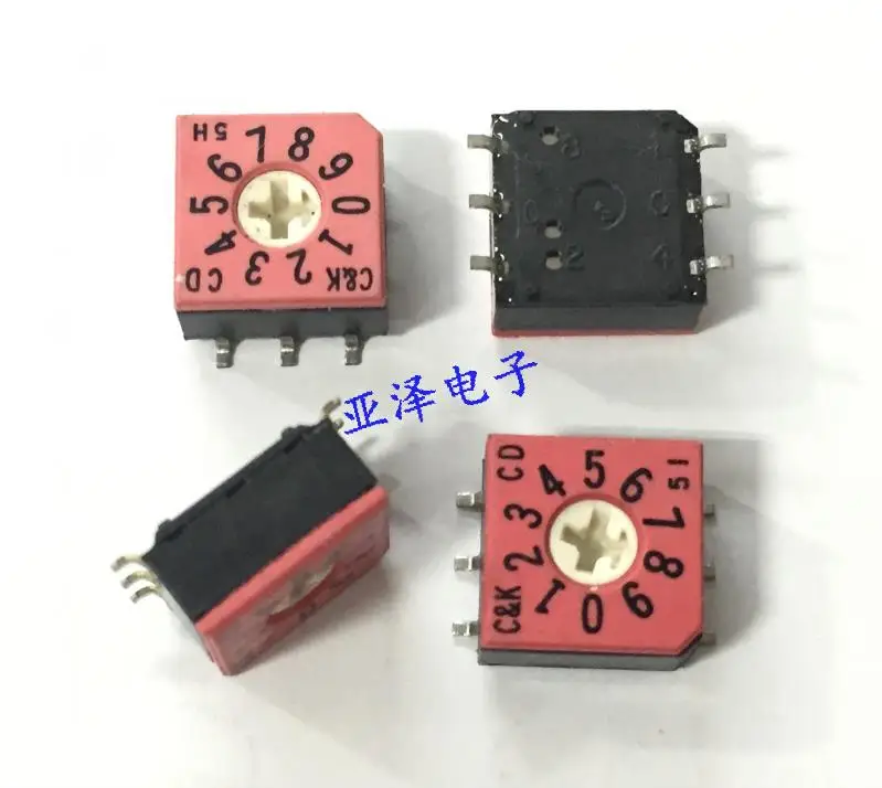 

1pcs American patch CD10RMOSB rotary encoder switch, 10 bit BCD dial code switch 0-9, positive code 3:3