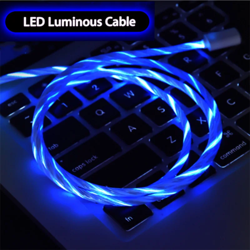 

Type C Cable LED Flowing Luminous Usbc Usb C Charger Cables Microusb Charging Cable Line Tipe C for Samsung S9 S8 Redmi 7 Note 7