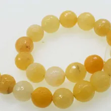 Свободные шарики желтый кварц граненый круглый 18 мм 1" для DIY ювелирное FPPJ бусы природа драгоценного камня