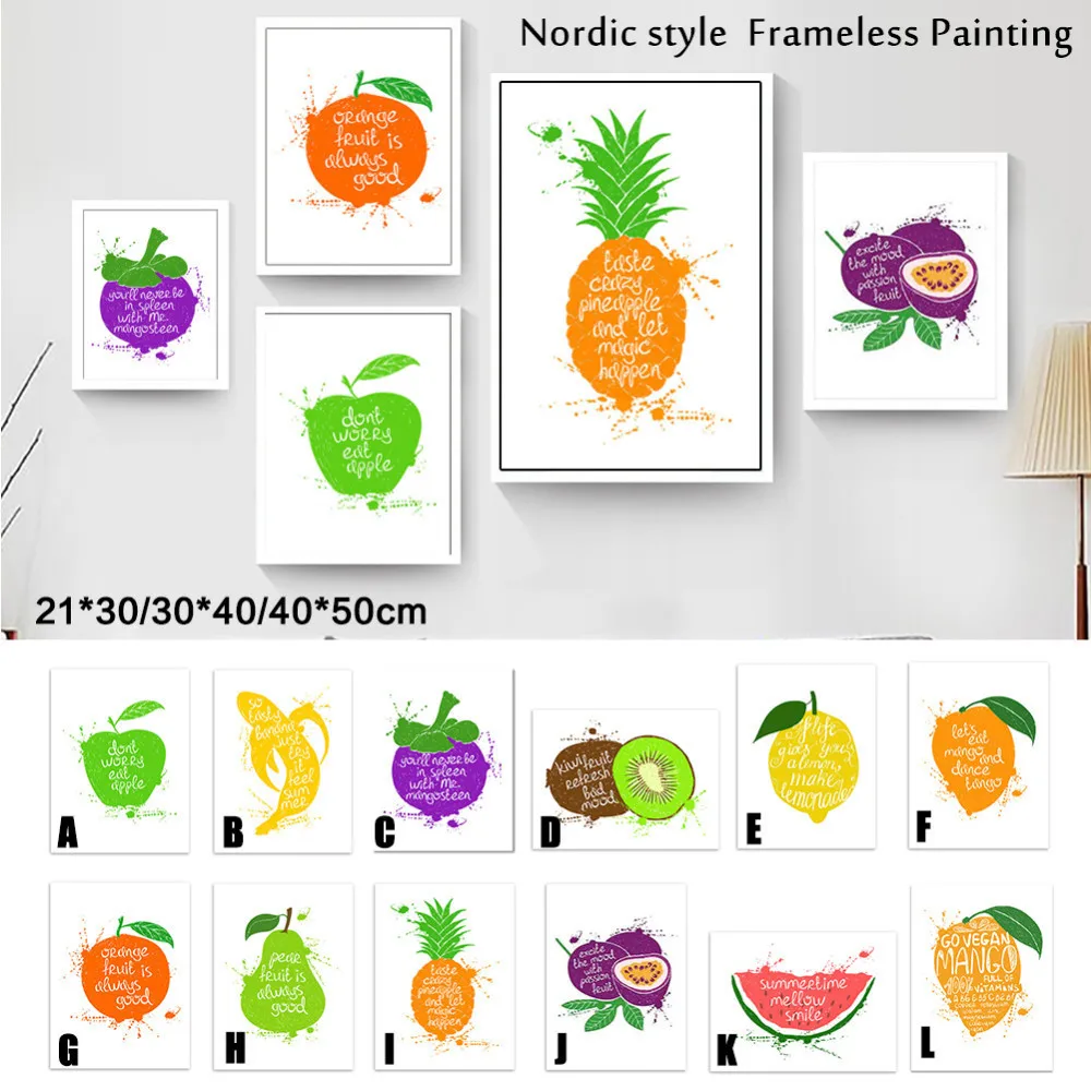 Framed Canvas Wall Art Decor Print Botanical Vegetables Poster Pictures for Home