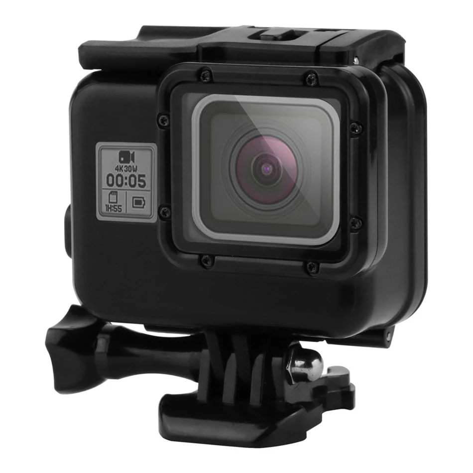 Черный водонепроницаемый корпус для GOPRO5 6 7 HERO Дайвинг оболочка Tou& ch экран водонепроницаемый защитный чехол PC алюминиевый сплав