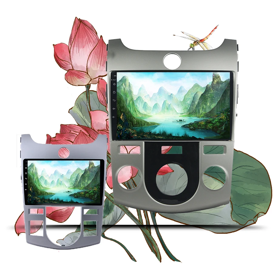 Excellent 9 Inch 1024*600 IPS Touch screen Android 9.1 T8 Car Radio fm tape music recorder HU For Forte Cerato 2008 2010 2012 with gps usb 5