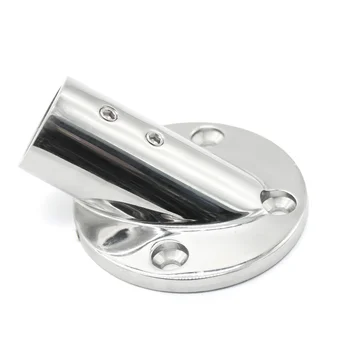 

316 Stainless Steel 30 Degree Boat Deck Handrail Rail Fitting Round Base for 1"Tube Boat Parts Accessories