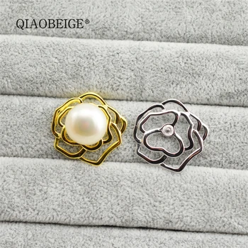 

QIAOBEIGE Vintage Jewelry 925 Silver Pendant Fittings for DIY Pearl Making Wholesale Gift,for 10-13mm round bead or buttom pearl